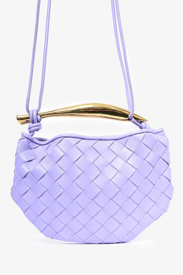 Bottega Veneta Purple Mini Sardine IntrESciato Leather CroESbody Bag