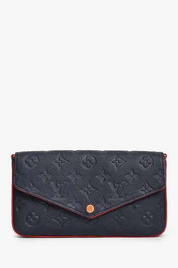 Louis Vuitton 2017 Navy/Red Leather Empriente Felicie CroESbody Bag
