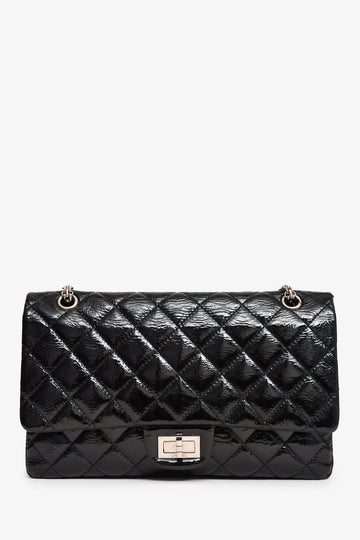 Chanel™ 2010-11 Black Patent Leather 2.55 Large 227 Flap Bag SHW