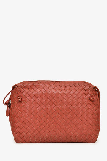 Bottega Veneta Burgundy Leather IntrESciato CroESbody Bag (As Is)
