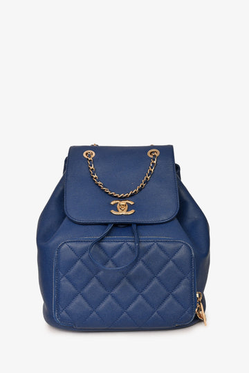 Chanel™ 2013-14 Navy Denim Deauville Tote (As Is)