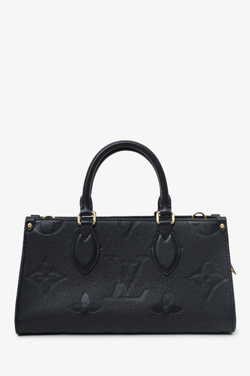 Louis Vuitton Black Monogram Empreinte Leather 'On The Go' Bag with Strap