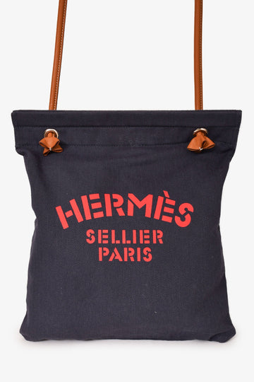 Hermès 2019 Navy/Red Canvas Aline Grooming CroESbody Bag