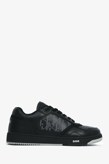 Christian Dior Black Leather Oblique' B27 Uptown Low'  Sneakers Size 42 Mens
