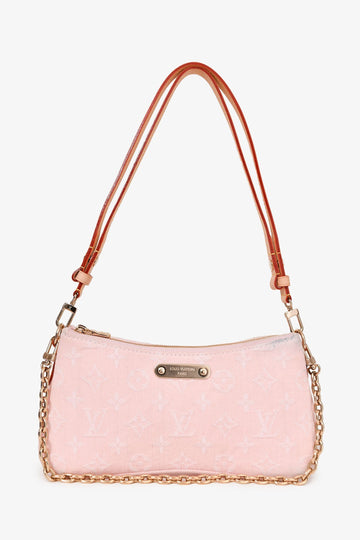 Louis Vuitton Pink Denim 2-Way 'Liv' Pochette (As Is)