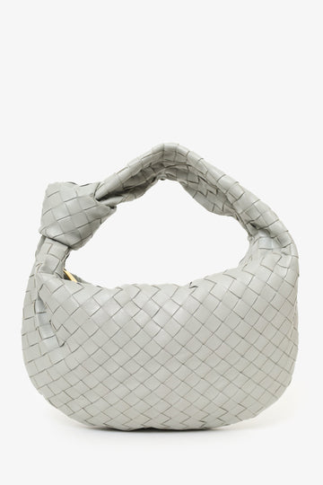 Bottega Veneta Grey IntrSSciato Leather Teen Jodie Shoulder Bag