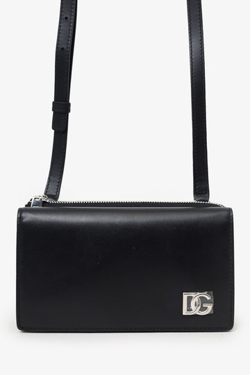 Dolce & Gabbana Black Calfskin DG Millennials Convertible Crossbody