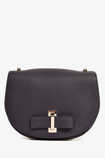 Delvaux Purple/Yellow Leather 'Le Mutin' Mini Saddle Crossbody Bag