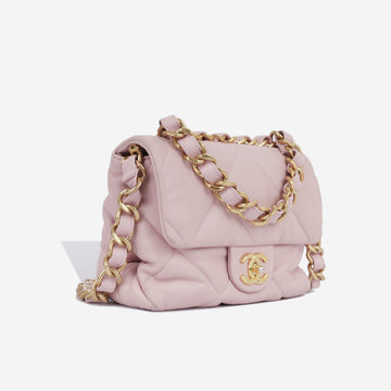Seasonal Square Flap - Pink Lambskin