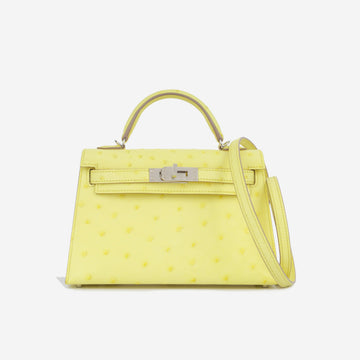 Mini Kelly  - Limoncello Ostrich