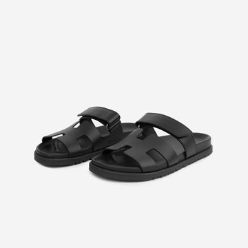 Hermès Hermès - Chypre Sandal - Noir Calfskin - Brand New