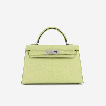 Hermès Hermès - Mini Kelly 20 - Jaune Bourgeon Alligator Leather PHW - Brand New - 2024 (NWT)