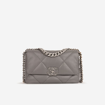 Chanel Chanel - Small 19 Flap Bag - Grey Lambskin MHW - Unused