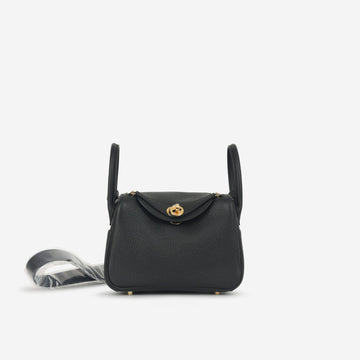 Hermès Hermès - Mini Lindy - Noir Clemence GHW - Brand New - 2024