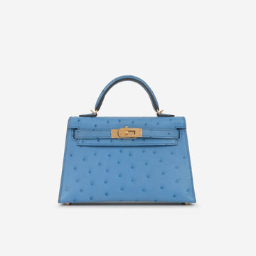 Hermès Hermès Kelly 20 - Mykonos Ostrich HW