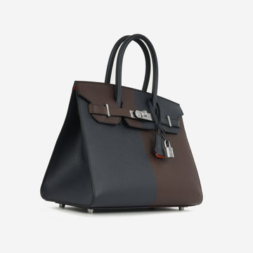 Hermès Hermès - Birkin 30 Casaque - Rouge sellier / Bleu Indigo Epsom - 2022 - Unused