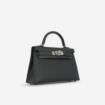 Mini Kelly - Noir Epsom