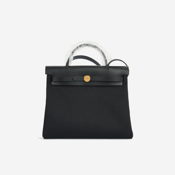 Hermès Hermes Herbag 31 - Noir Canvas / Hunter GHW - Brand New - 2024