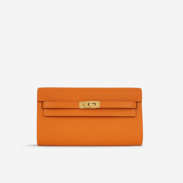 Hermès Hermès - Kelly To Go Wallet - Orange Epsom GHW - 2024