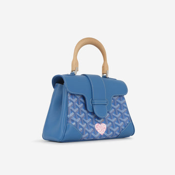 Goyard - Saïgon Souple Mini Bag - Blue Goyardine PHW - Unused