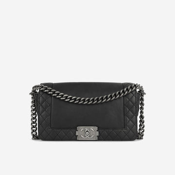 Chanel Chanel - Old Medium Boy Bag Reverso - Black Lambskin RHW - 2014-
