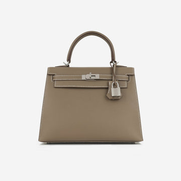Hermès Hermès - Kelly 25 - Etoupe Epsom PHW - Brand New - 2023