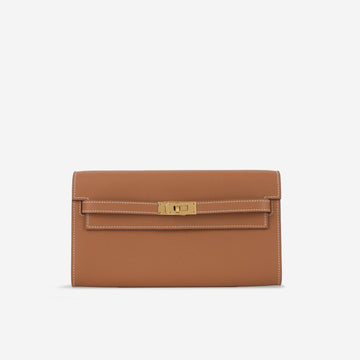 Hermès - Kelly To Go Wallet - Gold Evercolor GHW - 2023 - Unused