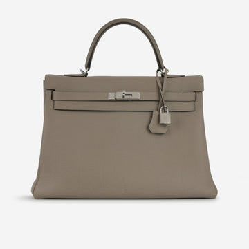 Hermès - Kelly 35 - Gris Asphalte Togo PHW - 2018 -