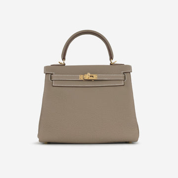 Hermès - Kelly 25 - Etoupe Togo GHW - 2024 - Brand New