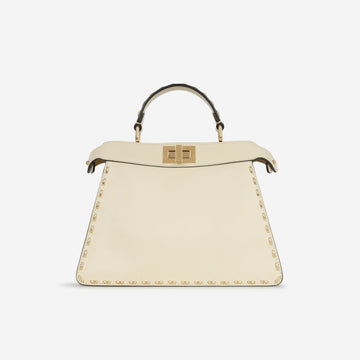 Fendi - Small Peekaboo ISeeU - Off-white Smooth Calfskin GHW -