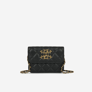 Chanel - 19 Flap Coin Purse on Chain - Black Lambskin AGHW - 2021 -