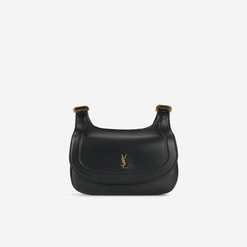 Saint Laurent - Mini Charlie Bag - Black Smooth Calfskin GHW -