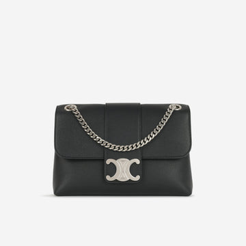 Celine - Medium Victoire Bag - Black Calfskin SHW -