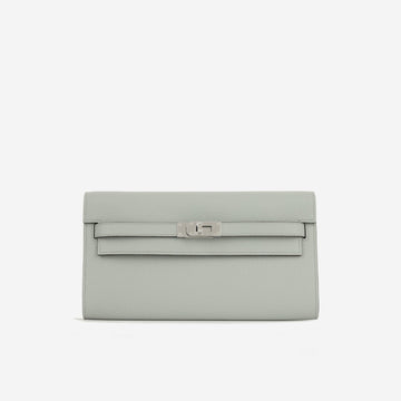 Hermès - Kelly To Go Wallet - Bleu Glacier Epsom PHW - 2024 - Brand New