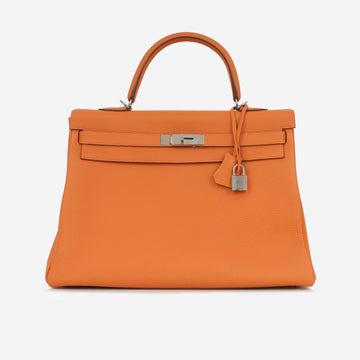 Hermès - Kelly 35 - Orange Togo PHW - 2013 -