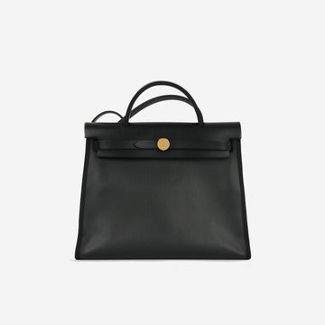 Hermes - Herbag 31 - Noir Berline Toile / Hunter GHW - 2021 -