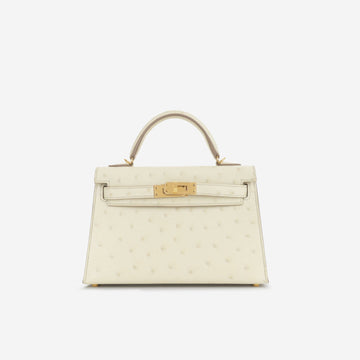 Hermès - Mini Kelly - Beton Ostrich GHW - 2022 -