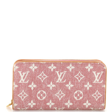 Zippy Wallet Monogram Jacquard Denim