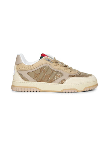Gucci Men Beige Gucci Re-Web Sneakers