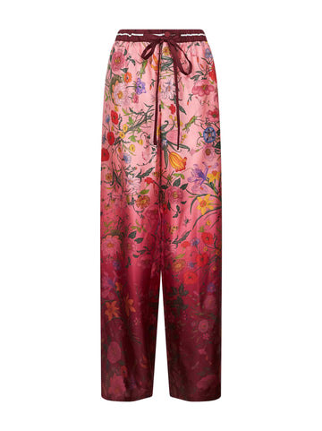 Gucci Women Printed Silk Twill Trousers