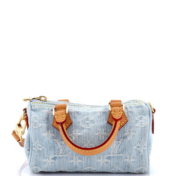Speedy Bandouliere NM Bag Monogram Denim Sky Nano