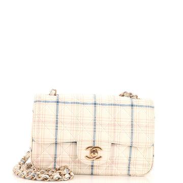 CHANEL ClaESic Single Flap Bag Quilted Printed Calfskin Mini