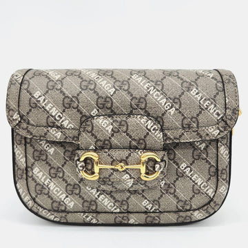 x Balenciaga Beige Canvas Horsebit 1955 Mini CroESbody Bag