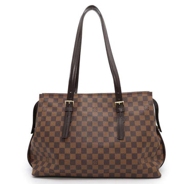 Louis Vuitton Damier Damier Canvas Ebene  Color Damier Canvas Shoulder Bag Tote Bag