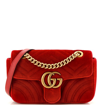 GUCCI GG Marmont Flap Bag MatelaESe Velvet Mini