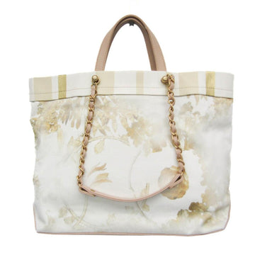 Beige Canvas Chanel Tote