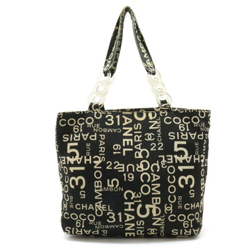 Black Canvas Chanel Tote