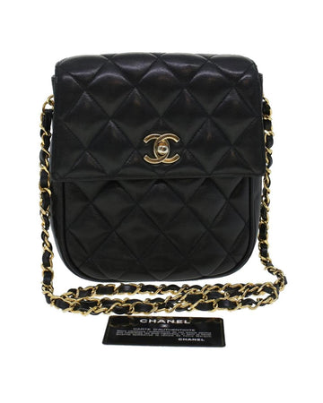 Black Fabric Chanel Shoulder Bag
