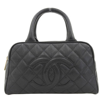 Black Leather Chanel Handbag