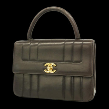 Black Leather Chanel Handbag